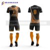 Quần áo bóng đá màu cam đen thiết kế trường đại học nội vụ QABD40