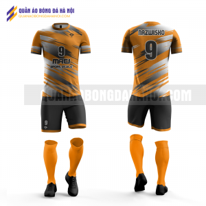 Quần áo bóng đá màu cam thiết kế trường đại học điện lục QABD47