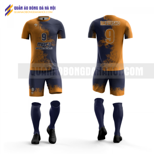 Quần áo bóng đá màu cam thiết kế trường học viện tài chính QABD39