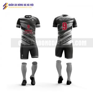Quần áo bóng đá màu đen thiết kế trường đại học điện lục QABD47