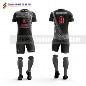 Quần áo bóng đá màu đen thiết kế trường đại học nội vụ QABD40