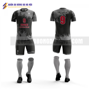 Quần áo bóng đá màu đen thiết kế trường đại học thành đô QABD44