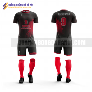 Quần áo bóng đá màu hồng đen thiết kế đại học ngoại thương QABD35