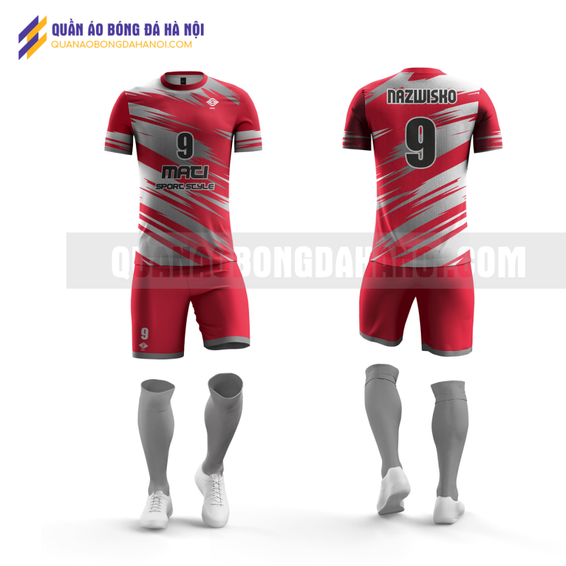 Quần áo bóng đá màu hồng trắng thiết kế trường đại học điện lục QABD47