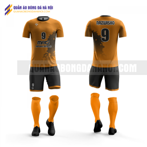 Quần áo bóng đá màu nâu thiết kế đại học ngoại thương QABD35