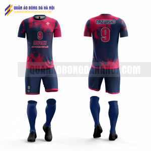 Quần áo bóng đá màu tím thiết kế trường đại học thành đô QABD44