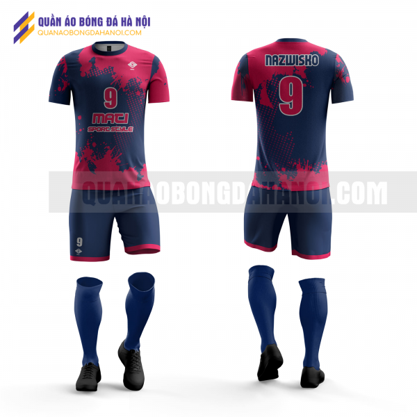 Quần áo bóng đá màu tím thiết kế trường đại học thành đô QABD44