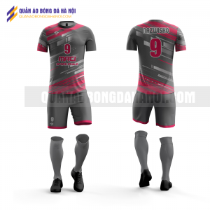 Quần áo bóng đá màu xám thiết kế trường học viện ngoại giao QABD41