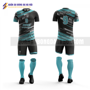 Quần áo bóng đá màu xanh đen thiết kế trường học viện ngoại giao QABD41