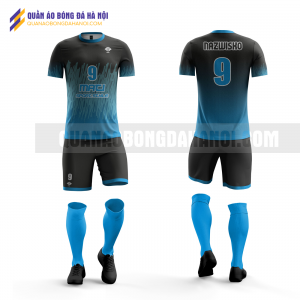 Quần áo bóng đá màu xanh dương đen thiết kế trường đại học bách khoa QABD46
