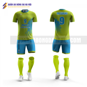 Quần áo bóng đá màu xanh lá thiết kế đại học ngoại thương QABD35