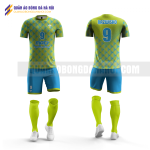 Quần áo bóng đá màu xanh lá thiết kế trường đại học quốc gia QABD32
