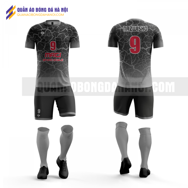 Quần áo bóng đá thiết kế màu đen tại huyện thường tín QABD30