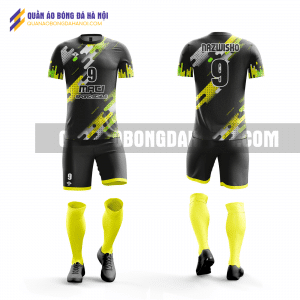 Quần áo bóng đá thiết kế màu đen vàng đẹp tại huyện ba vì QABD15