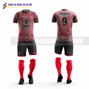 Quần áo bóng đá thiết kế màu đỏ đen tại huyện thạch thất QABD27