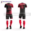 Quần áo bóng đá thiết kế màu đỏ đen tại huyện thanh trì QABD29