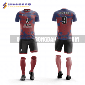 Quần áo bóng đá thiết kế màu tím than đẹp tại quận thanh xuân QABD13