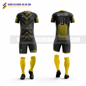 Quần áo bóng đá thiết kế màu vàng đen tại huyện phúc thọ QABD24