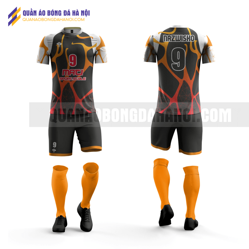 Quần áo bóng đá thiết kế màu vàng đen tại huyện thanh oai QABD28
