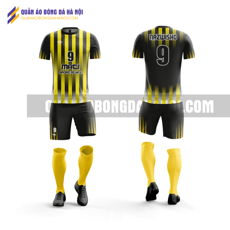 Quần áo bóng đá thiết kế màu vàng đẹp tại quận tây hồ QABD12