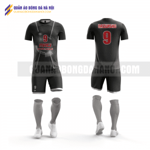 Quần áo bóng đá thiết kế màu xám đen đẹp tại huyện gia lâm QABD19