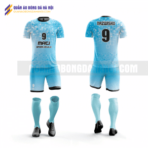 Quần áo bóng đá thiết kế màu xanh biển đẹp tại huyện đan phượng QABD17