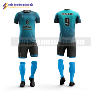 Quần áo bóng đá thiết kế màu xanh đen tại huyện thạch thất QABD27