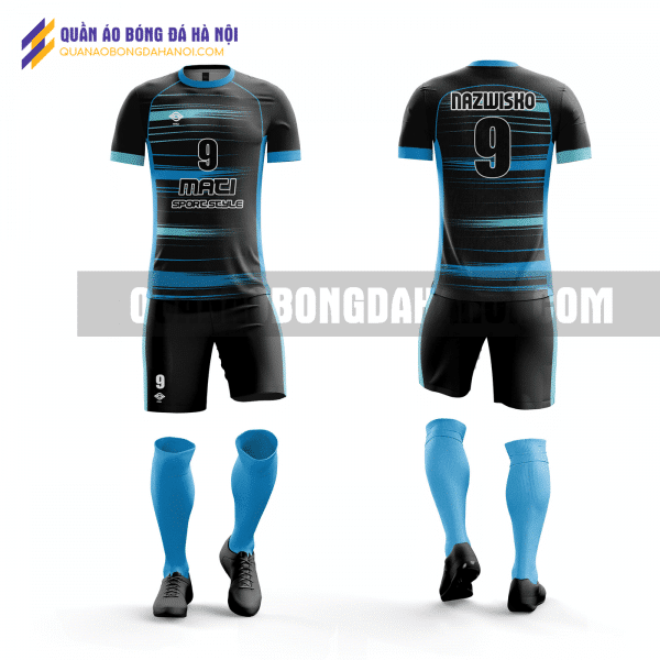 Quần áo bóng đá thiết kế màu xanh dương đẹp tại quận bắc từ liêm QABD3
