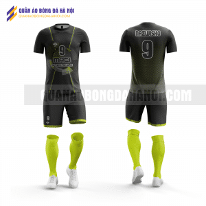Quần áo bóng đá thiết kế màu xanh lá đen đẹp tại huyện gia lâm QABD19