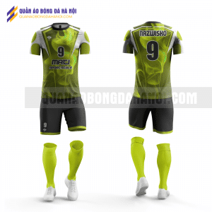 Quần áo bóng đá thiết kế màu xanh lá đen đẹp tại huyện mê linh QABD21
