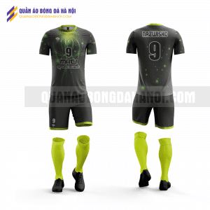 Quần áo bóng đá thiết kế màu xanh lá đen tại huyện phú xuyên QABD23