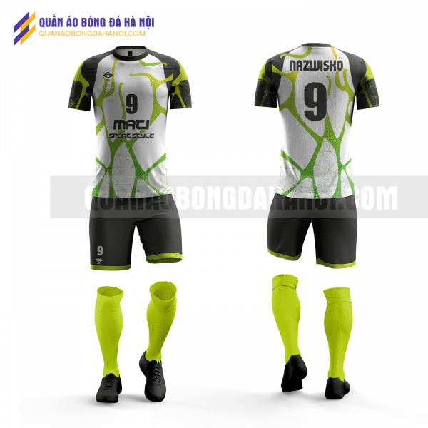 Quần áo bóng đá thiết kế màu xanh lá đen tại huyện thanh oai QABD28