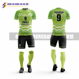 Quần áo bóng đá thiết kế màu xanh lá đẹp tại quận cầu giấy QABD4