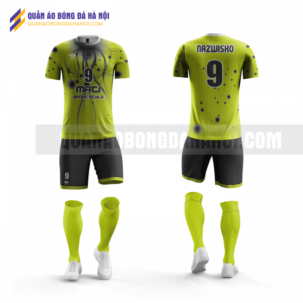 Quần áo bóng đá thiết kế màu xanh lá tại huyện phú xuyên QABD23