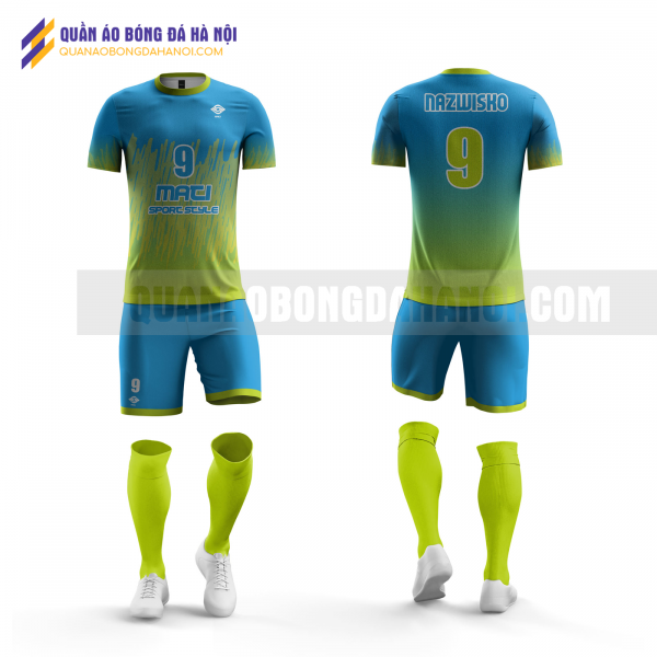 Quần áo bóng đá xanh thiết kế trường đại học đại nam QABD45
